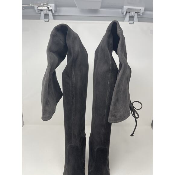 Stuart Weitzman Tipland Gray Suede Over the Knee-High Boots 9.5 - Picture 4 of 15